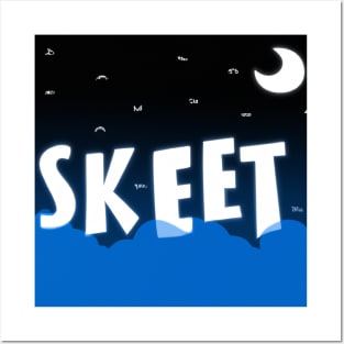 Skeet Language in Air over Moon Posters and Art